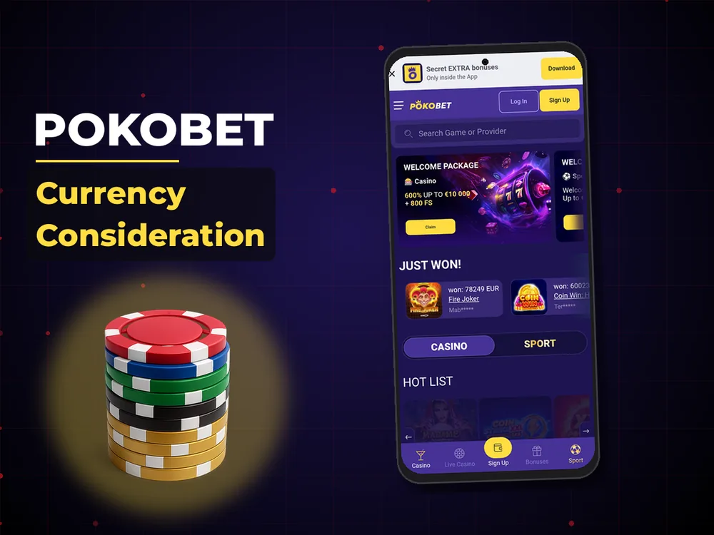 pokobet - Currency Consideration